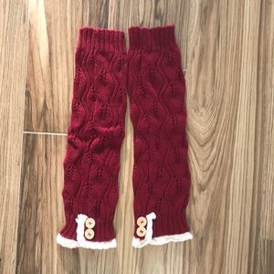 ✨Cute Little Burgundy Leg Warmers